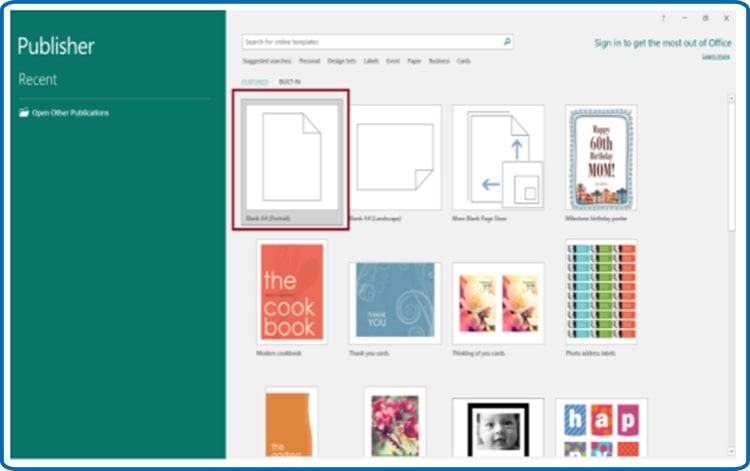 Activer Publisher 2016