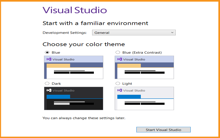 Installez Visual Studio 2019