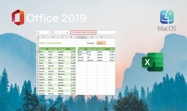 Improved features of Excel 2019
