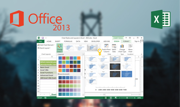 A new design for Excel 2013