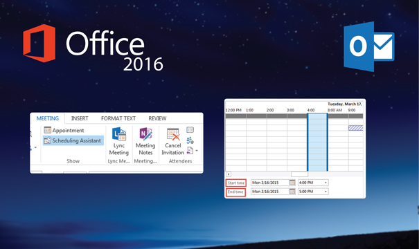 Schedule meetings and sending emails in Outlook 2016