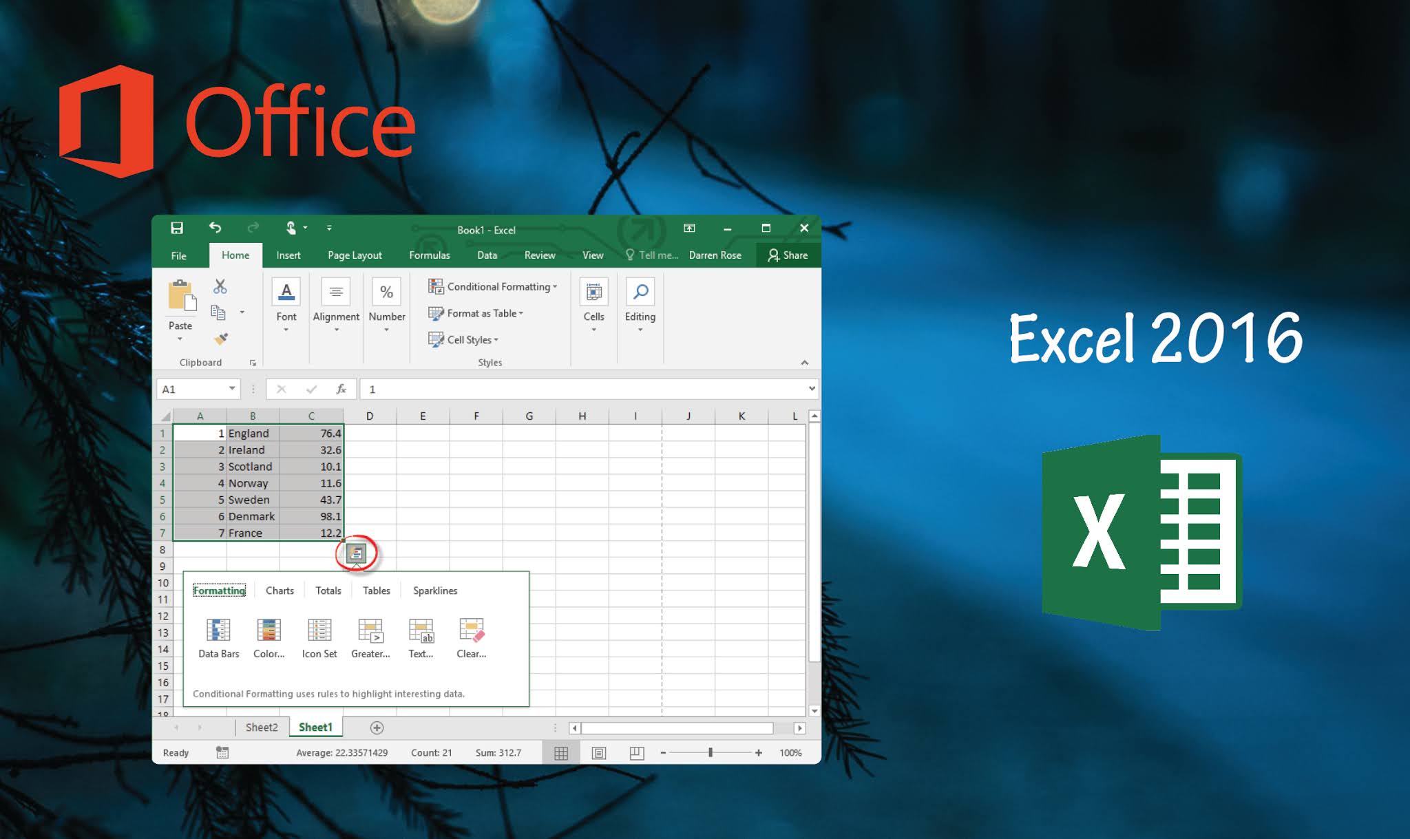 Nouveautés Excel 2016