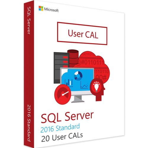 SQL Server Standard 2016 - 20 User CALs SQL Server Standard 2016 - 20 User CALs